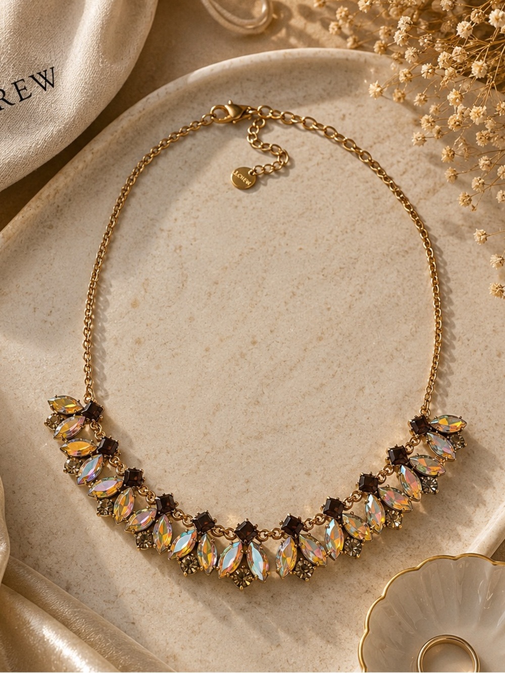 GORGEOUS Goldtone J CREW Statement Necklace